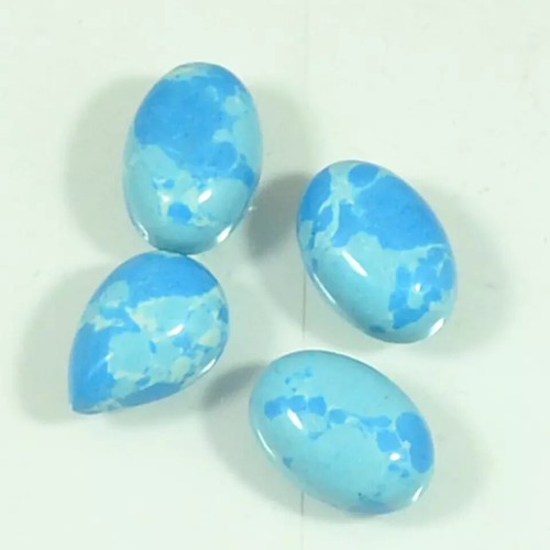 10x14 mm Larimar Oval Natural Mohave/Oyster Copper Turquoise Cabochon Gemstone - Picture 2 of 5