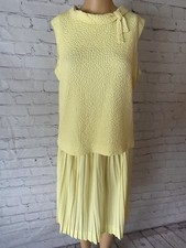 Vintage 1960  s Yellow Top and Pleated Skirt