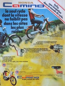 Publicité de presse // cyclomoteur Honda Camino  eBay