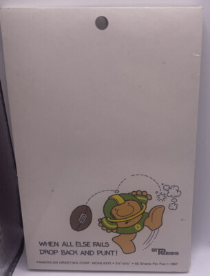 American Greetings 1981 Note Pads 2 W/ 60 Pages Each Ziggy When All Else Fails..