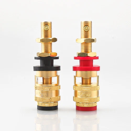 HiFi CMC 878L-S Gold Plating Amplifier Speaker Binding Post Audio Jack Terminal - Picture 8 of 10