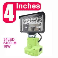 Flashlight Spotlight LED Work Light Torch Car Lamp For RYOBI 14.4V 18V Battery
