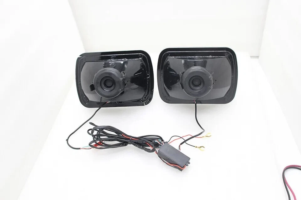 Par de faros LED RGB de 5x7" 7x6" para Dodge D150 D250 D350 Ram 50 H4 Jeep Foto 4 de 4