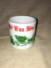 HAZEL ATLAS EGG NOG MILK GLASS MUG VINTAGE EXCELLENT CONDITION 