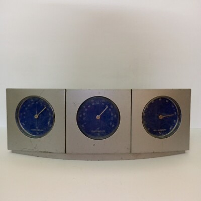 Vintage Function Accurate Triple Gauge Temperature Humidity Weather Thermometer