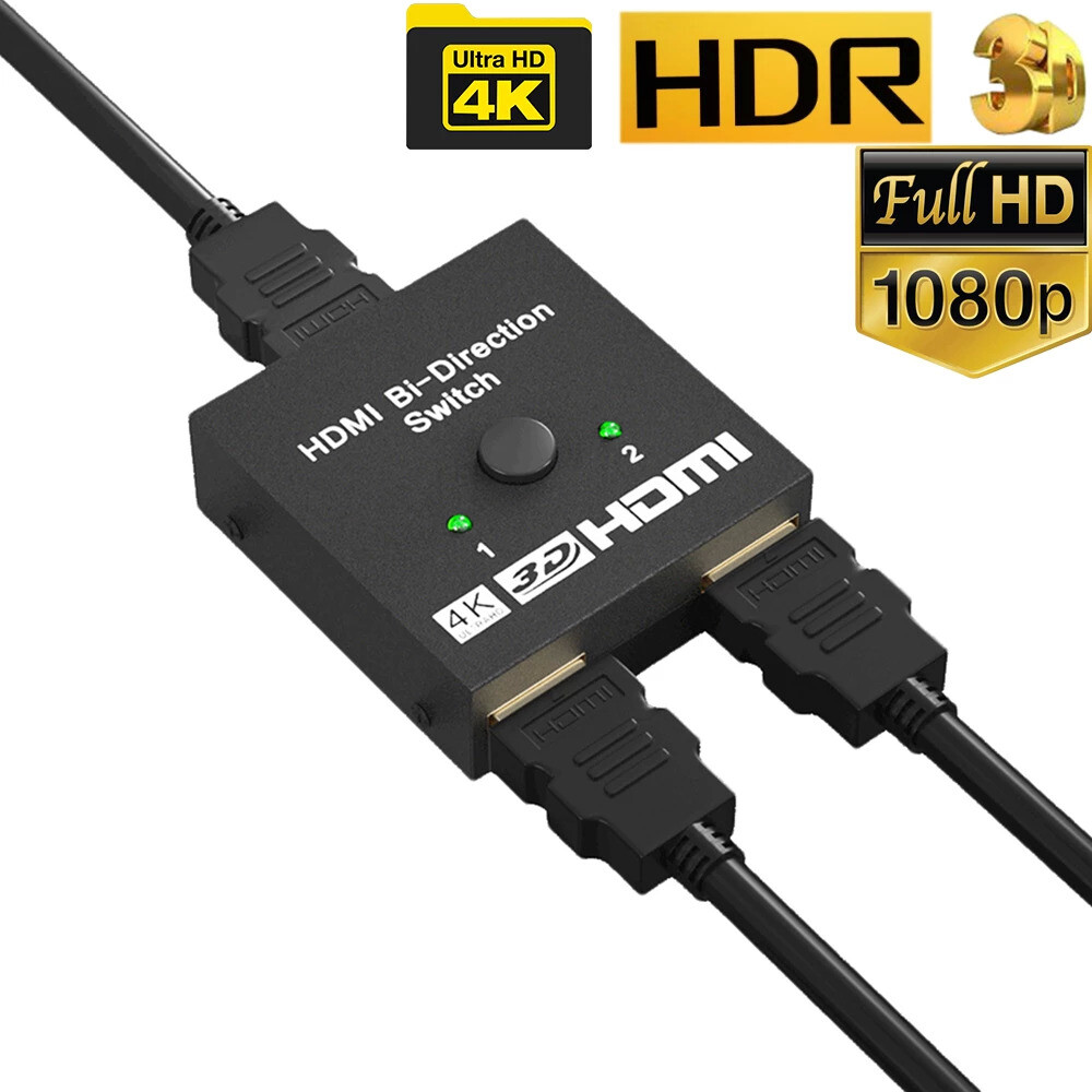 HDMI Splitter Switch 2X1 4K 60Hz Bi-directional Switcher in