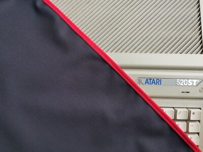 ATARI   STF/STFM/STE/FALCON -  Dust cover- Graphite grey cotton canvas 