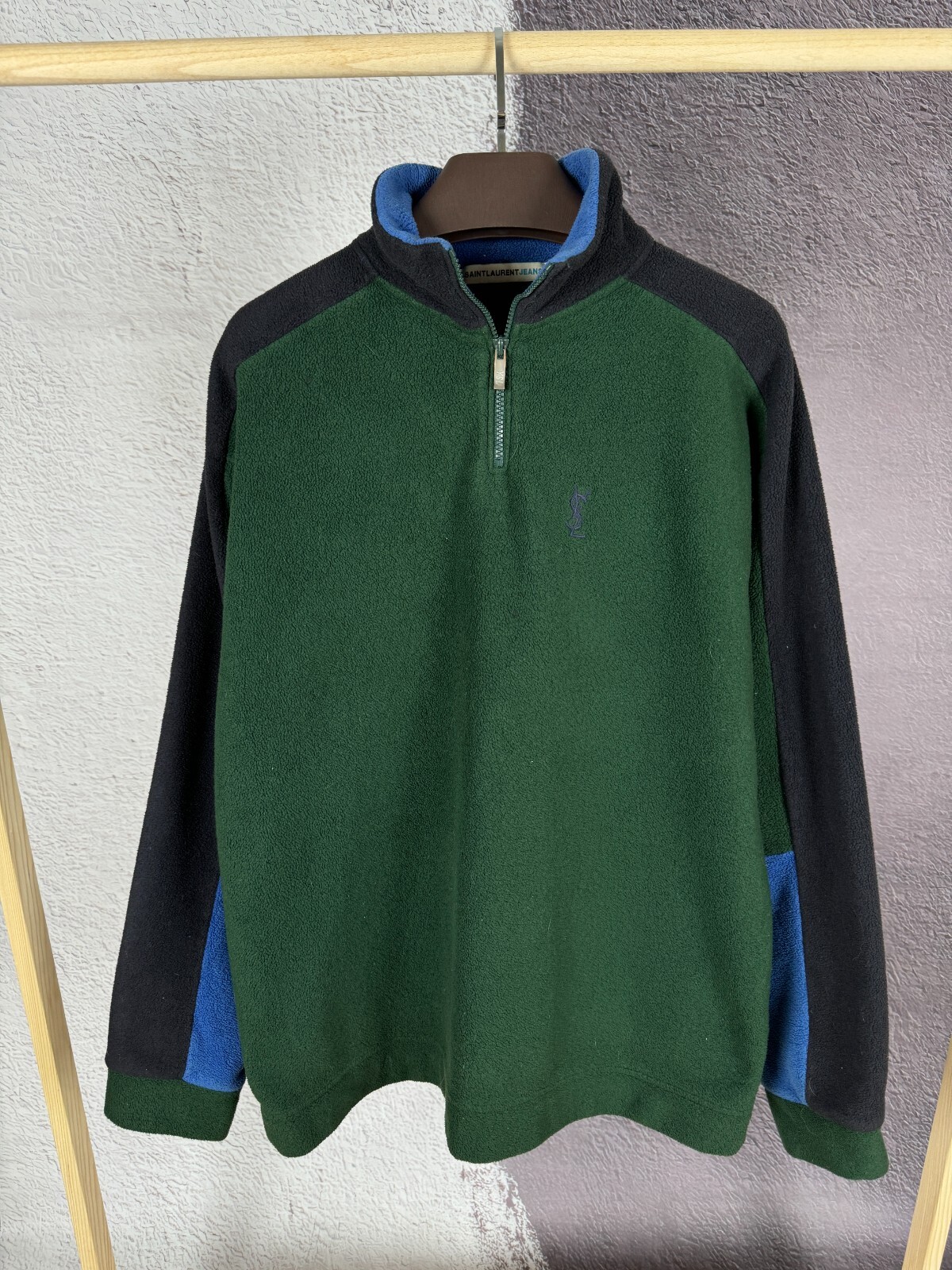 Maglione Saint Laurent Jeans vintage 1 4 zip pullover maglione pile