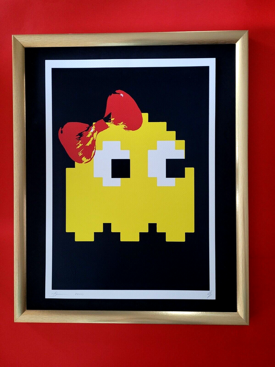 DEATH NYC Hand Signed LARGE Print COA Framed 16x20in Invader