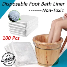 100 Pcs Universal Tub Plastic Liners for Ionic Foot Detox Spa Bath Machine Basin