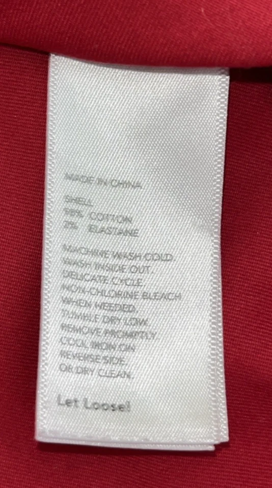 Abito smanicato Kate Spade Saturday donna MED rosso scollo a V con zip frontale e tasche