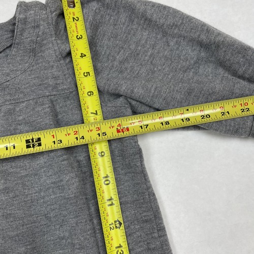 Vince Dress Size Small Gray Wool 1/2 Bubble Sleeve Casual Short Buttons Stretch - Picture 4 of 10