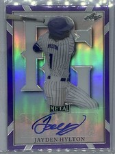 2021 LEAF PERFECT GAME METAL PURPLE REFRACTOR JAYDEN HYLTON AUTO 13/25