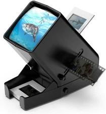 LED Illuminated Viewing 35mm Slide and Positive Film Negatives 3X Magnification