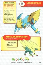 2015 POKEMON MANECTRIC Trading Card Character Action Figure Pin-Up ART PRINT AD