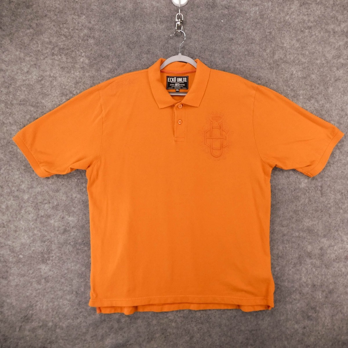Ecko Unltd Shirt Mens XXL 2XL Polo Short Sleeve Orange w Logo | eBay