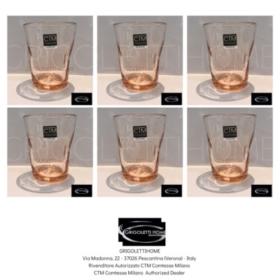 CTM Comtesse - Samoa Peach - 6 Water Glasses H 10 Cm - Retailer