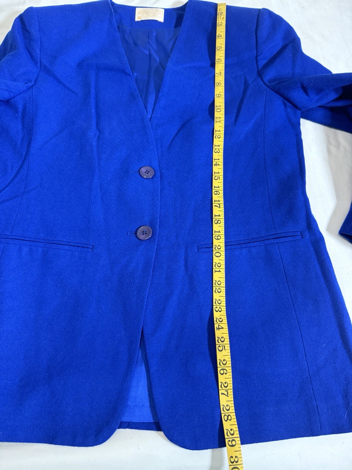 Pendleton Blazer Jacket Royal Blue Solid Double B… - image 12
