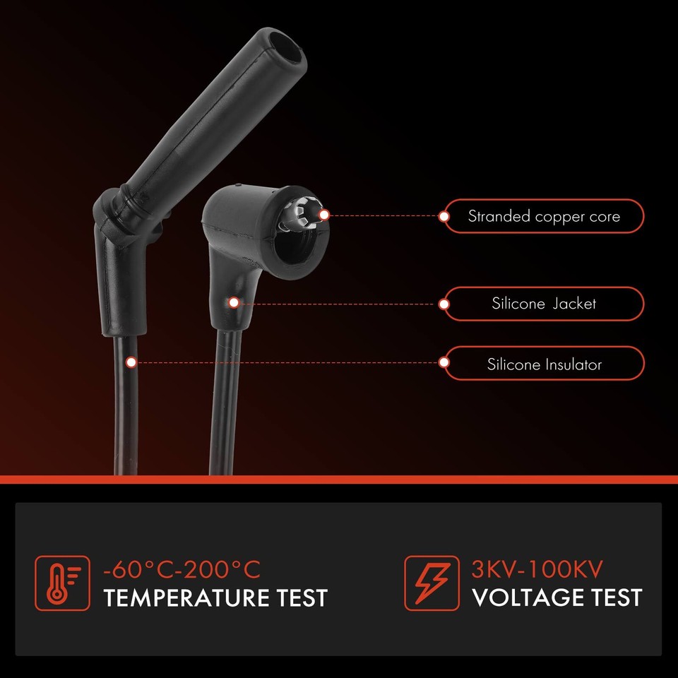 6x Spark Plug Wire Sets for Honda Accord 1986 19871989 Prelude 1983