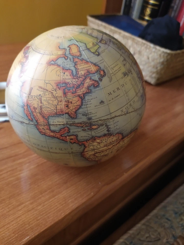 AUTHENTIC MODELS GL213 VAUGONDY SPHERE,14CM,GL200A BASE GLOBE AUMINIUM. - Imagen 2 de 3