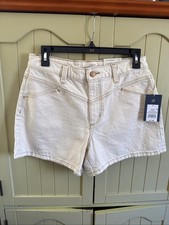 NEW Universal Thread Womens 4 / 27R Vintage Midi Shorts Stretch Tan Denim NWT