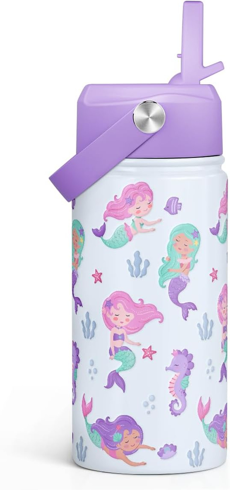 With Straw Lid 12oz Insulated Stainless Steel, Travel