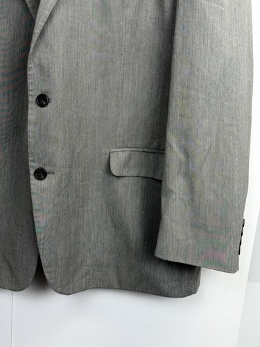 Chaps Suit Jacket Men’s Size 48R Grey Sport Coat Blazer Paisley Lining 2 Button - Picture 5 of 12