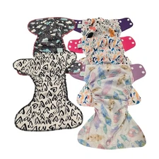 Bundle of 5 Elinfant Cloth Diapers - 2 All in One & 3 Covers (No Inserts)