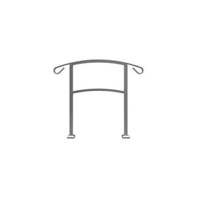 Handirail 3.57 In. X 47.75 In. 3.09 Ft. Aged Bronze 3-Step Aluminum Rail Kit (Un