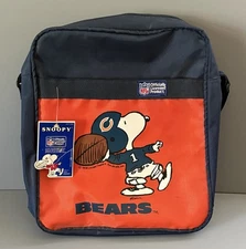 NFL Chicago Bears SNOOPY BAG Licensed Peanuts 12”x14” Blue Orange NEW WITH TAG