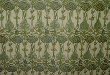 Blue Rennie Mackintosh Art Nouveau Jacquard Fabric Curtain Upholstery Cushion