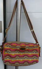 Fossil Umhängetasche Canvas/Leder geometrisc...