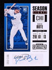 2018 Panini Chronicles Contenders Season Ticket Red /199 David Bote #30 Auto fm0