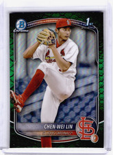 2025 Bowman Chrome - Prospects Chen-Wei Lin #BCP-141 GREEN DRAGON SCALE /99