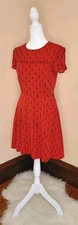 Forever 21 Women's Red Print Lined Fit & Flare Mini Dress Size S Small