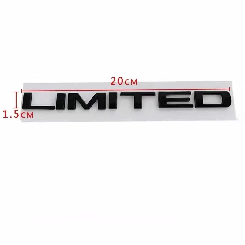 Calcomanía emblema placa de identificación negra brillante para puerta levadiza trasera Jeep Cherokee Limited Foto 2 de 3