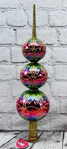 Christopher Radko Fascination Acabado Árbol Topper 16 pulgadas 20 Aniversario - Imagen 7 de 12