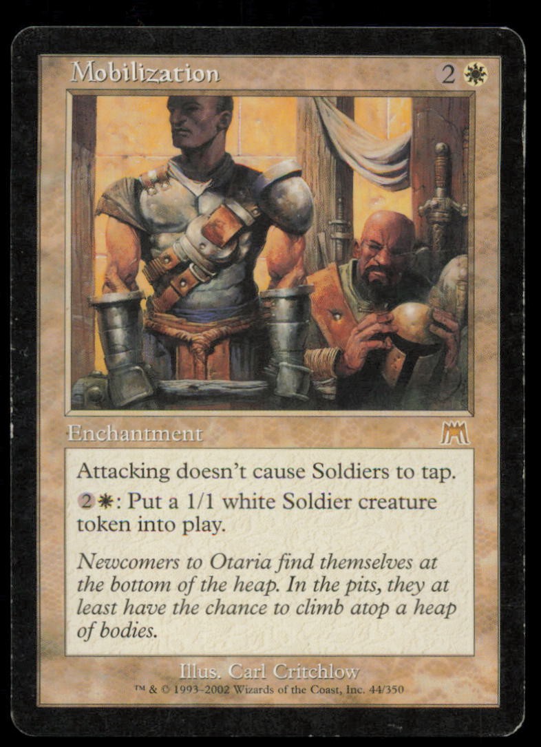 Mobilization 44 Rare Onslaught Magic: The Gathering Lightly Played