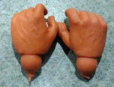 1960's-70's Auth/Orig Marx Johnny West Pair of Geronimo Closed Hands Nice Cond