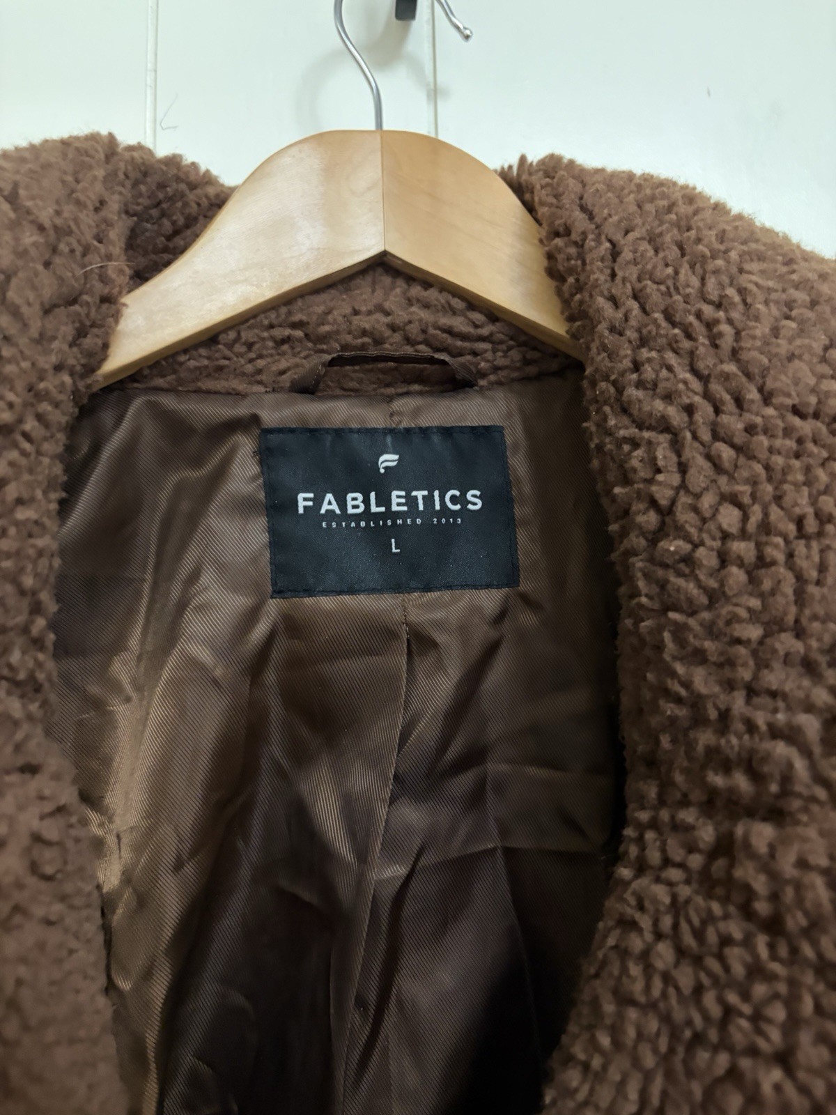 Fabletics Brown Teddy Long Overcoat Collared Pock… - image 2