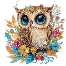 Owl Hanging Diamond Art Kits for Adults, Fall Special Shaped Crystal A-10