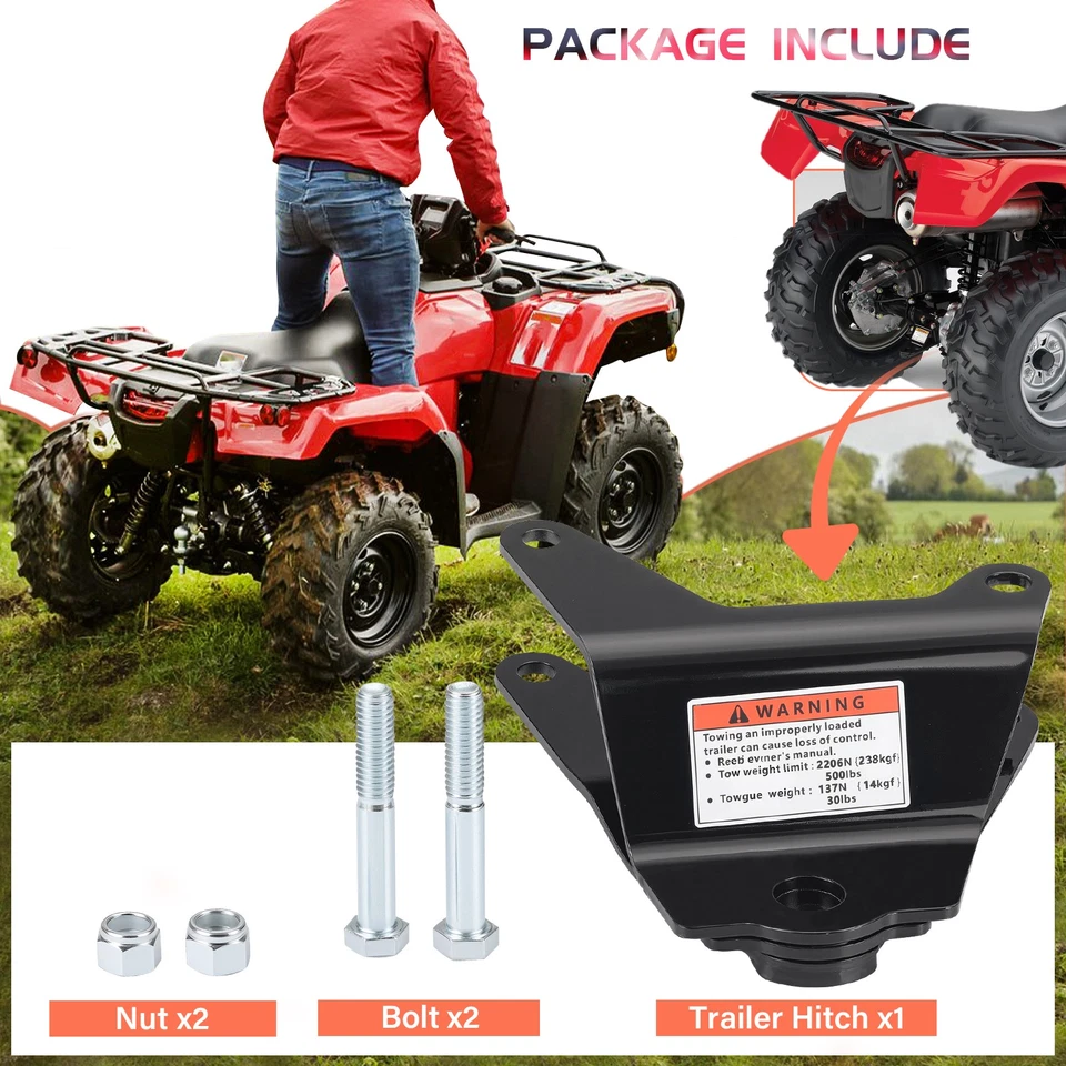 1997 1998 - 2024 for Honda Recon 250 2x4 Tow Hitch TRX250TM (Exclude AM Edition) - Image 2 of 4