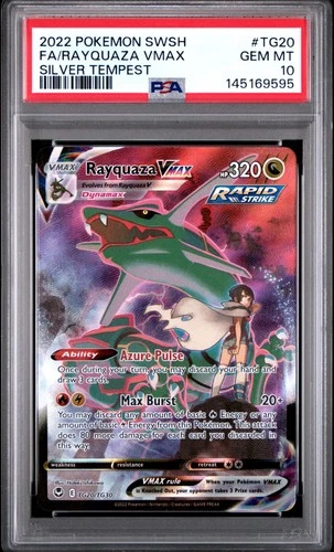 2022 Pokemon Rayquaza VMAX #TG20 Sword & Shield Silver Tempest Gem Mint PSA 10