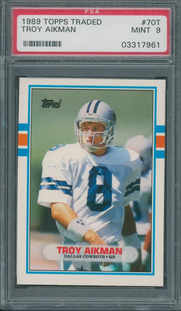 Troy Aikman Football Grade 9 Rookie Sports Trading Cards