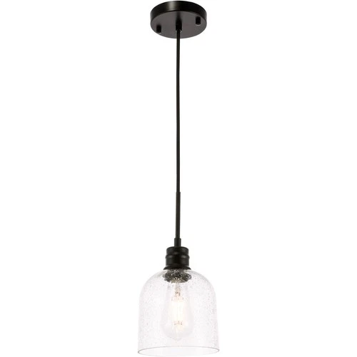 Living District LD6210BK Gabe 1 Light 6 inch Black Pendant Ceiling Light - Picture 6 of 11