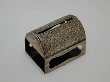 Antique Merrill Sterling Domed Repousse Rolling Papers Matchbox Holder Silver