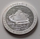 1997 American Mint Conquest of Space Apollo X 10 Silver 20g Proof Medal