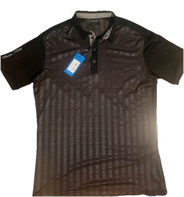 New- Galvin Green Milo Ventil8-PLUS Polo Golf Shirt Men s Small-Carbon Black NWT