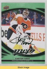 2023-24 Upper Deck MVP Green Script Carter Hart #22 READ 0qr0