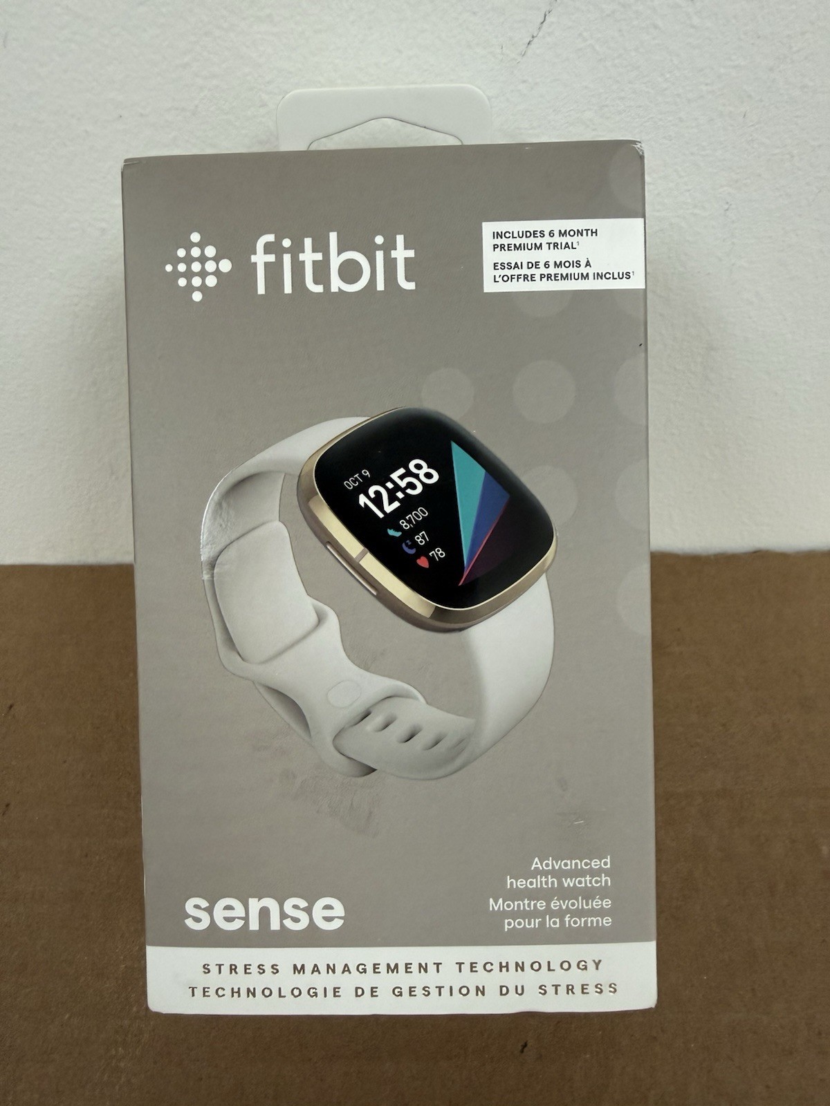 Fitbit Sense Advanced Health Smartwatch Lunar White Open Box